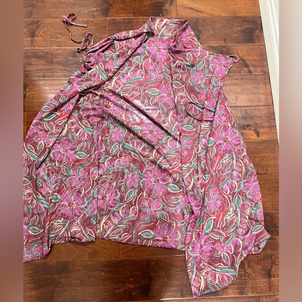 Free People Pink & Teal Paisley Long Skirt Set - Picture 10 of 10